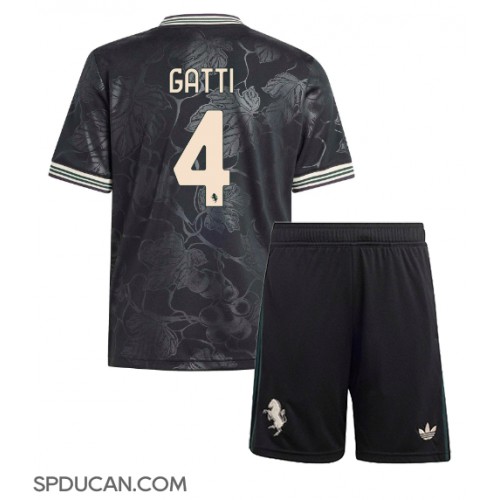 Dječji Nogometni Dres Juventus Federico Gatti #4 Rezervni 2025-26 Kratak Rukav (+ Kratke hlače)